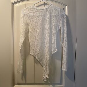 Bar III White Lace Top